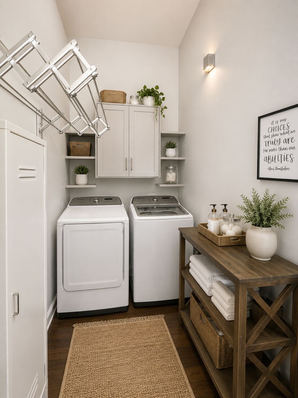 The in-home laundry room with a washer and dryer