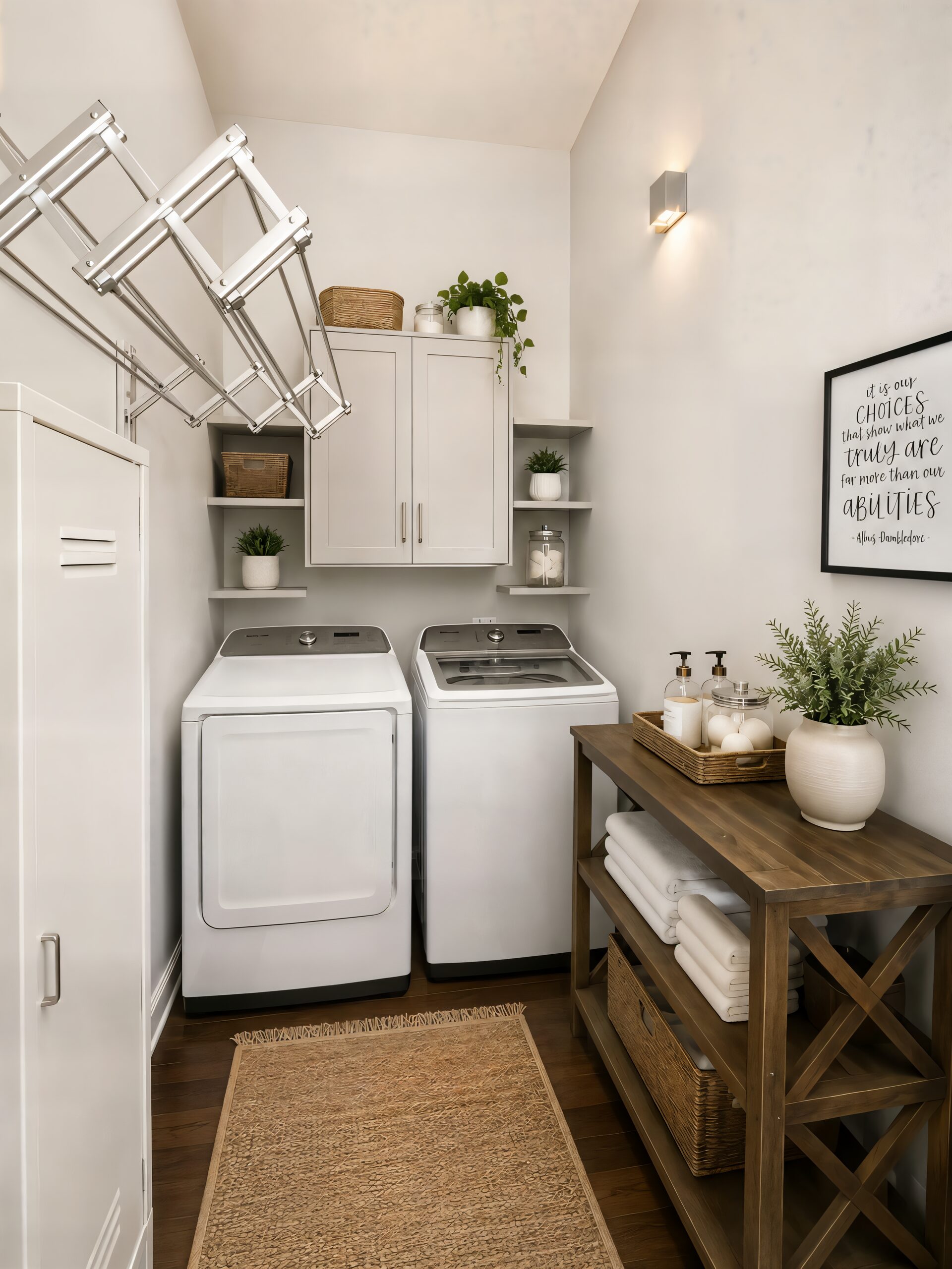 The in-home laundry room at Arthur&rsquo;s Place with a washer and dryer